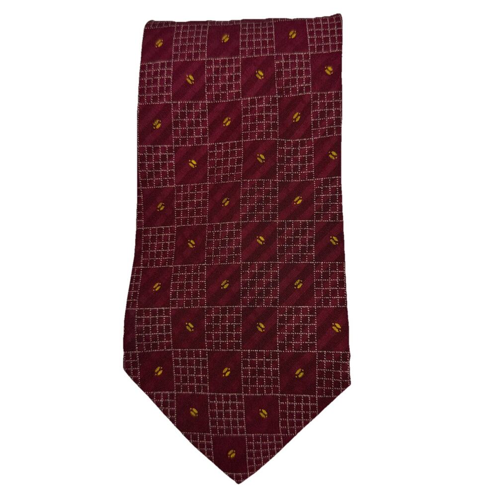Giorgio Armani Cravatte Silk Tie Maroon Designer Necktie Italy Vintage Y2k Gift